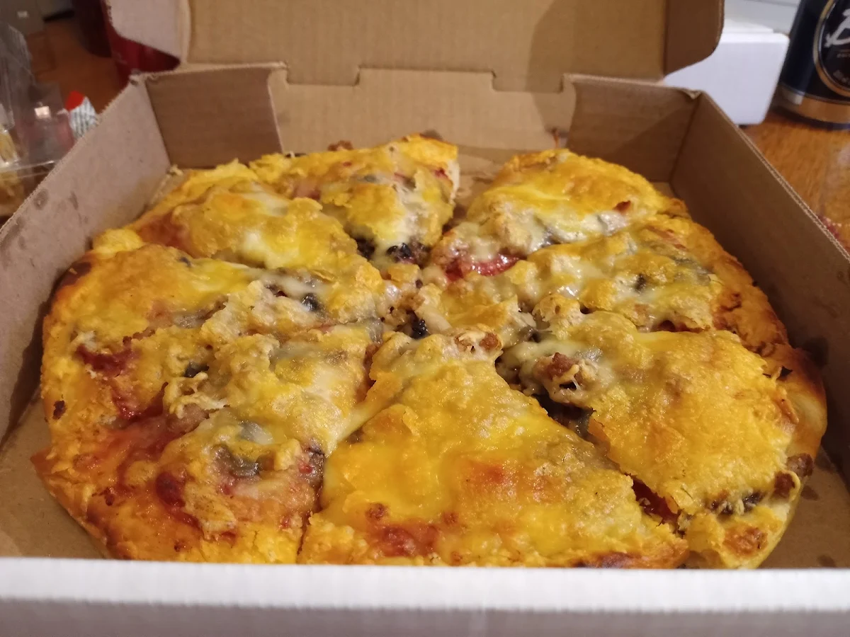 Ground Beef Pepperoni Mushroom Pizza