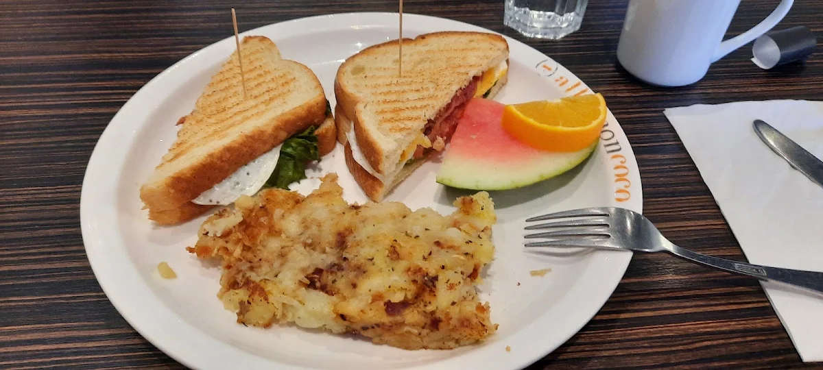 Scrambled Eggs Bacon and Potato