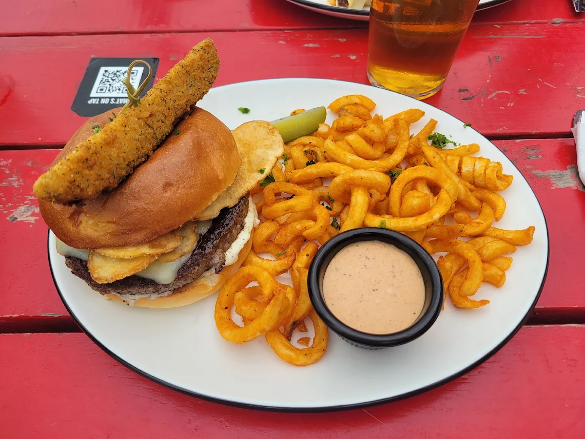 Dill Pickle Burger Curly Fries