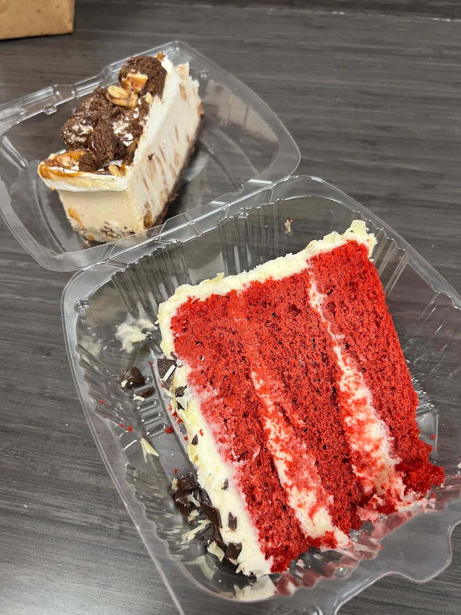 Red Velvet Cake and Turtles Cheesecake