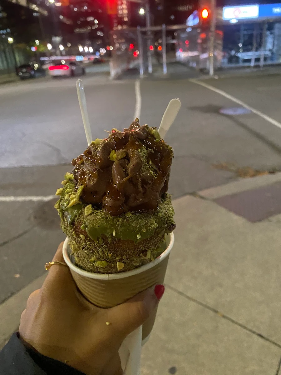 Pistachio with Chocolate Ice Cream