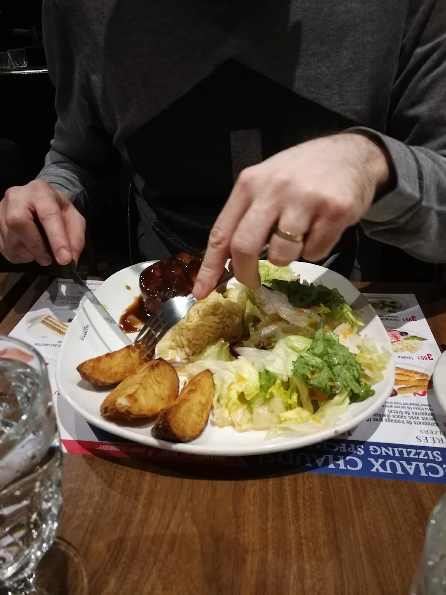 Potatoes Rice and Salad