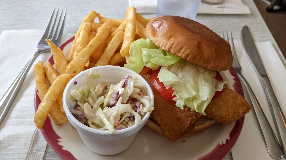 Fish Burger with Fries