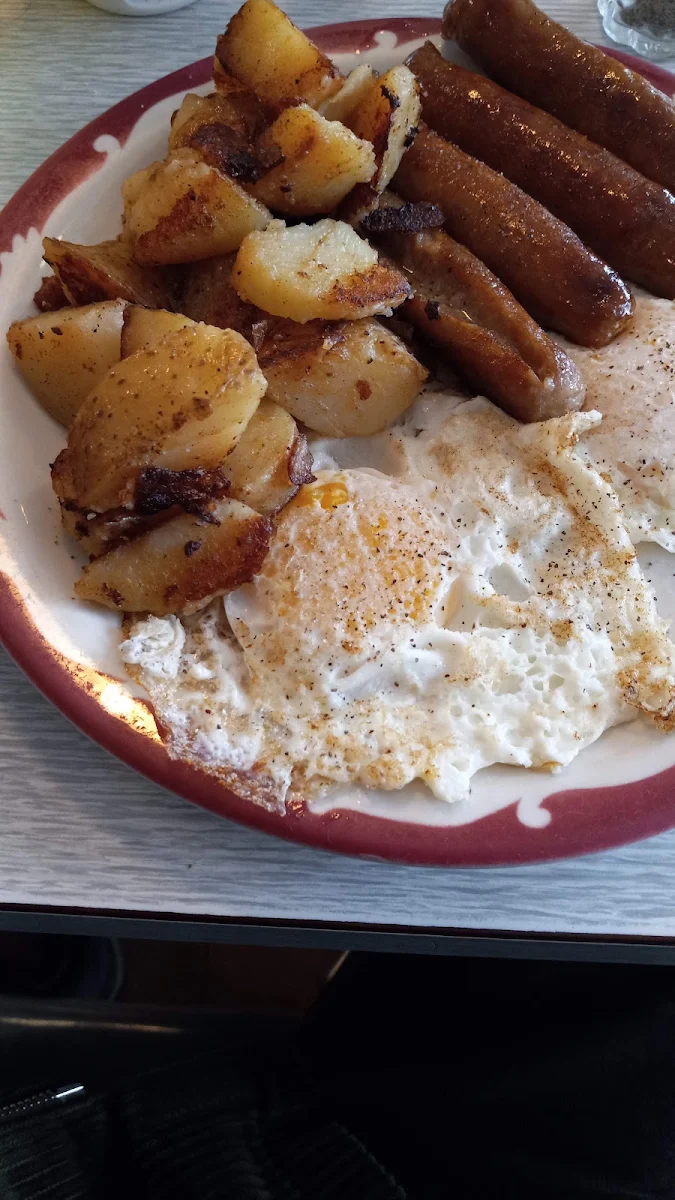 Home Fried Potatoes and over Easy Eggs and Toast