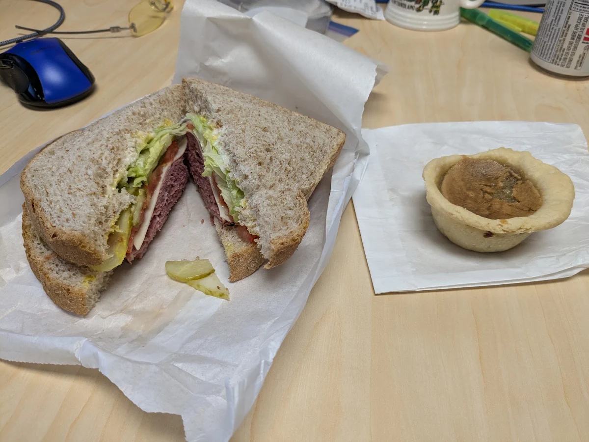 Smoked Meat Sandwich and Butter Tart