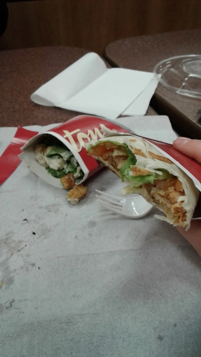 Crispy Chicken Ceasar Salad Wrap