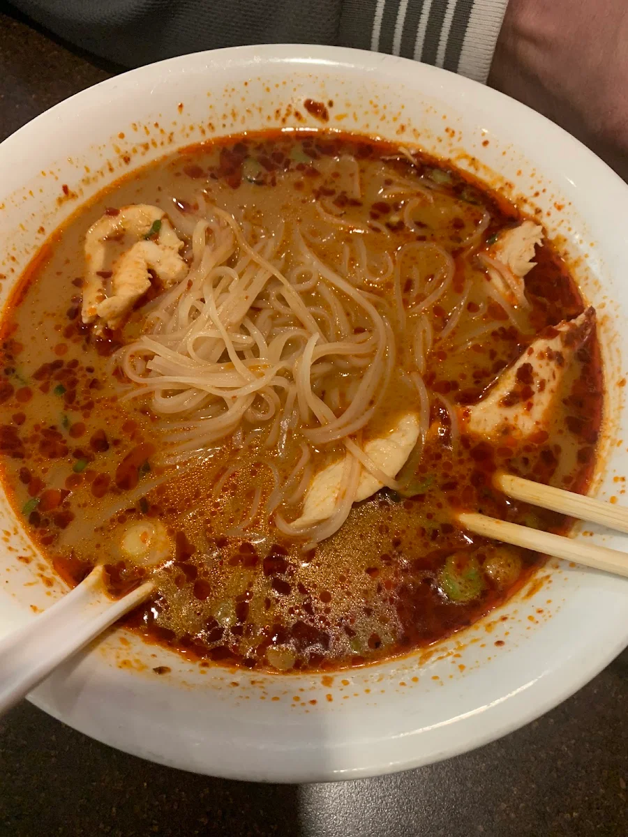 Chicken Satay with Rice Noodles