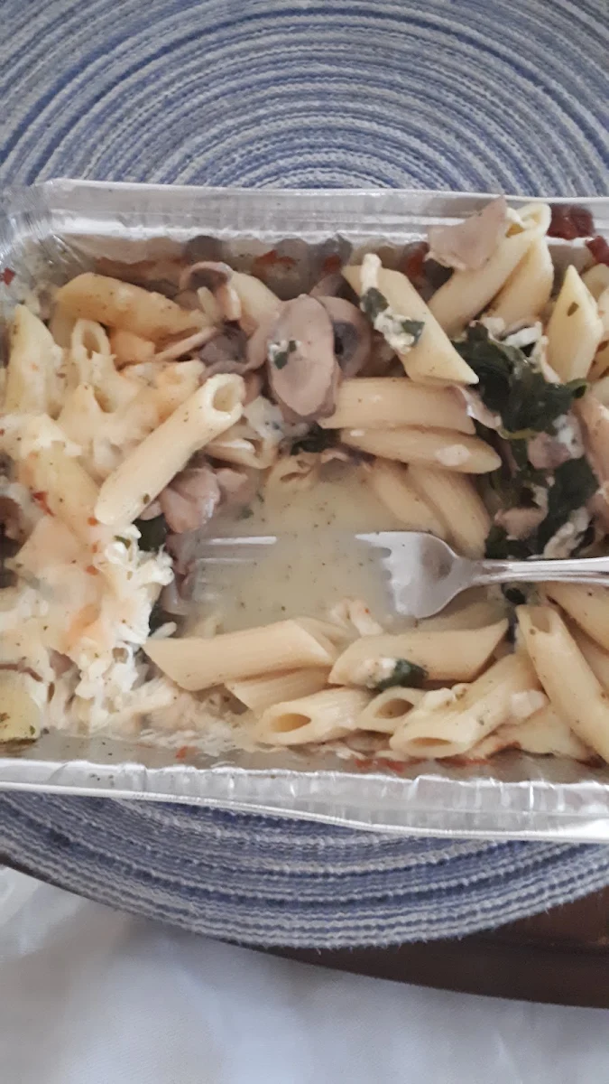 Spinach Mushroom Baked Ziti
