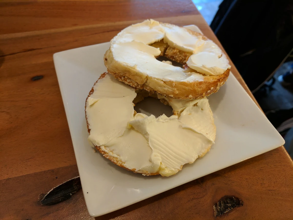 Sesame Seed Bagel with Cream Cheese