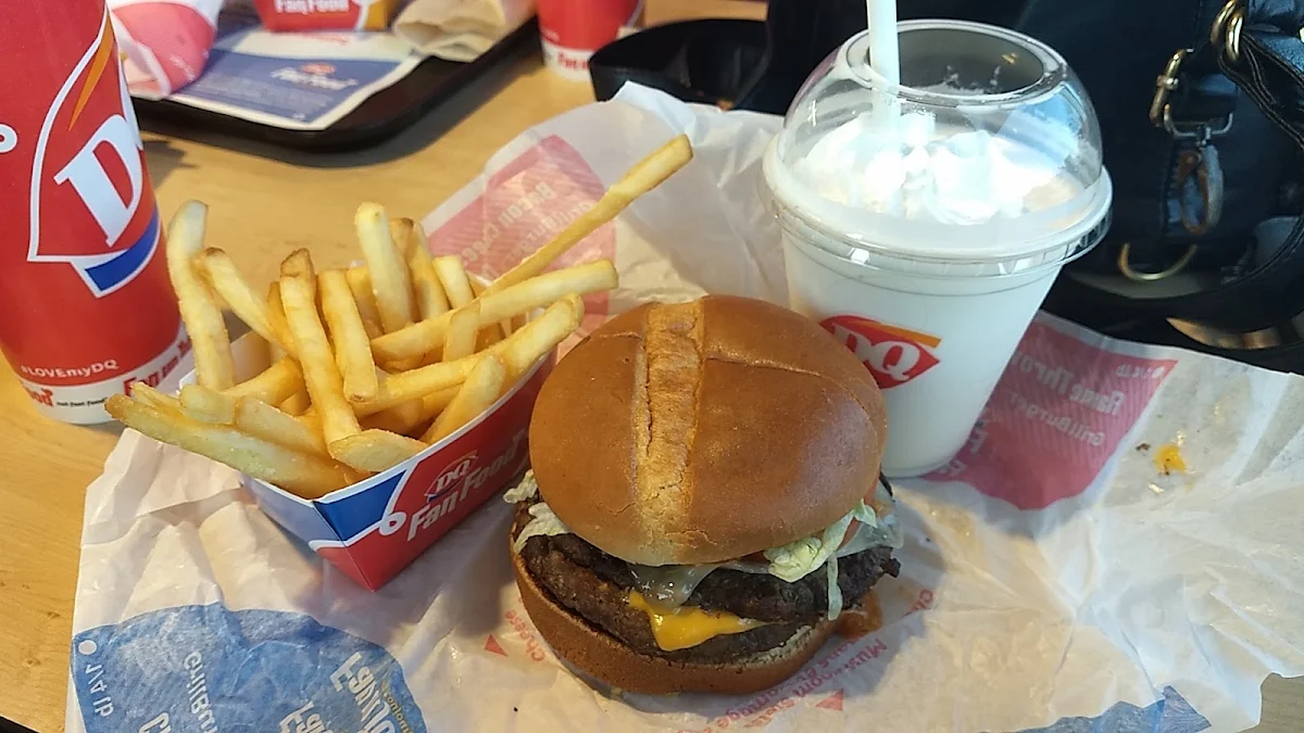 2 with Fries and Vanilla Shake