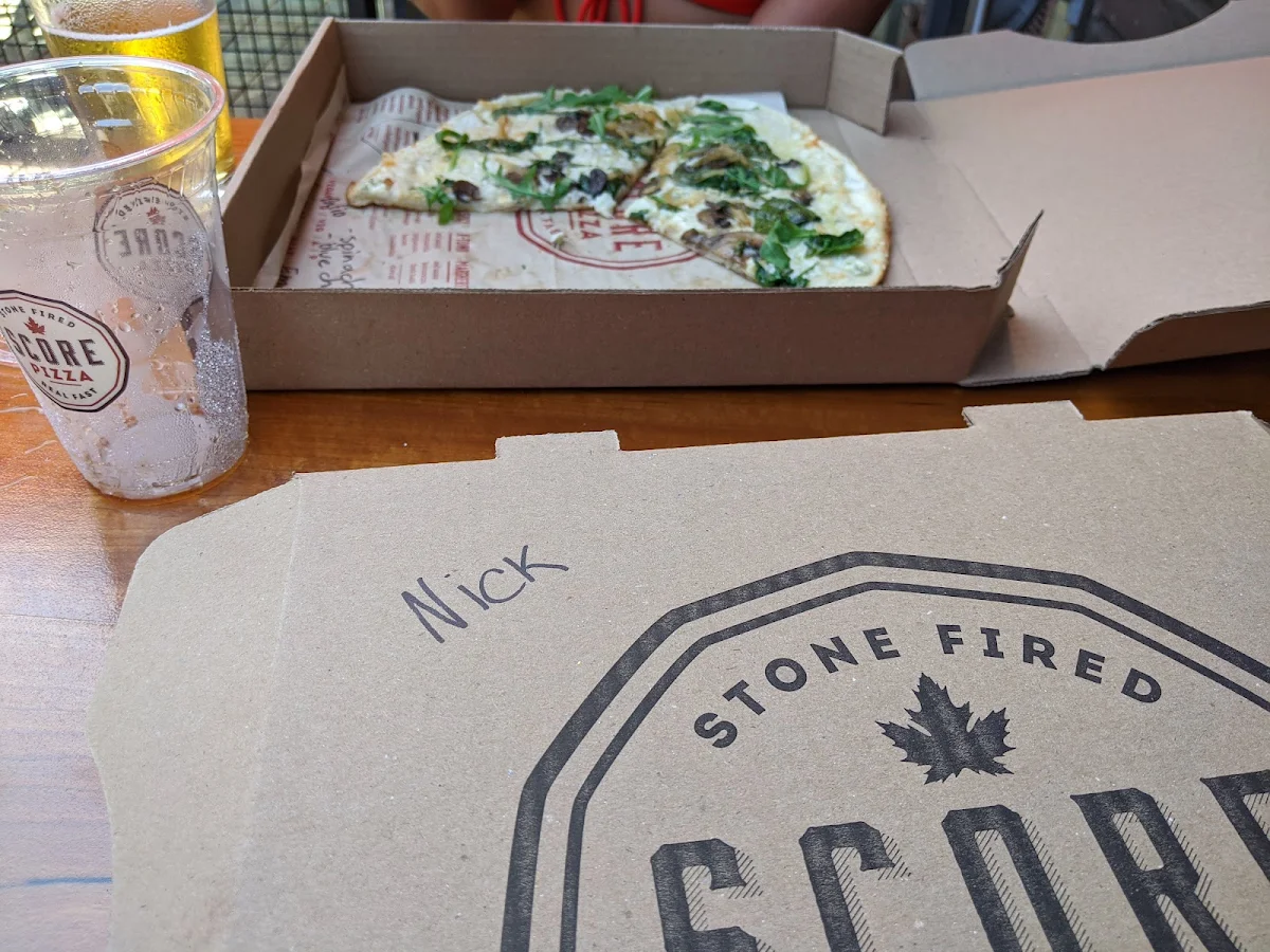 Personal Pizza with Portobello and Spinach