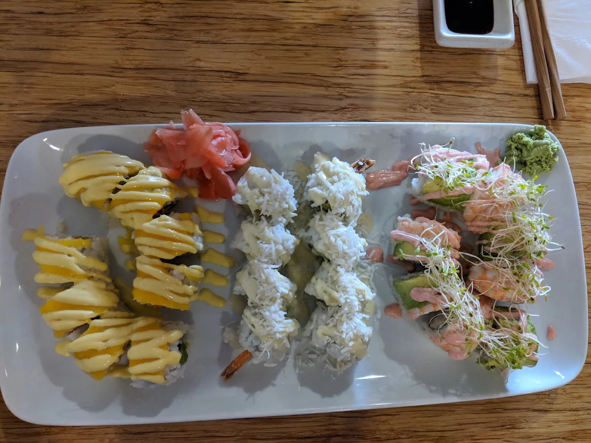 Mango Roll Coconut Shrimp Roll Pink Lady Roll