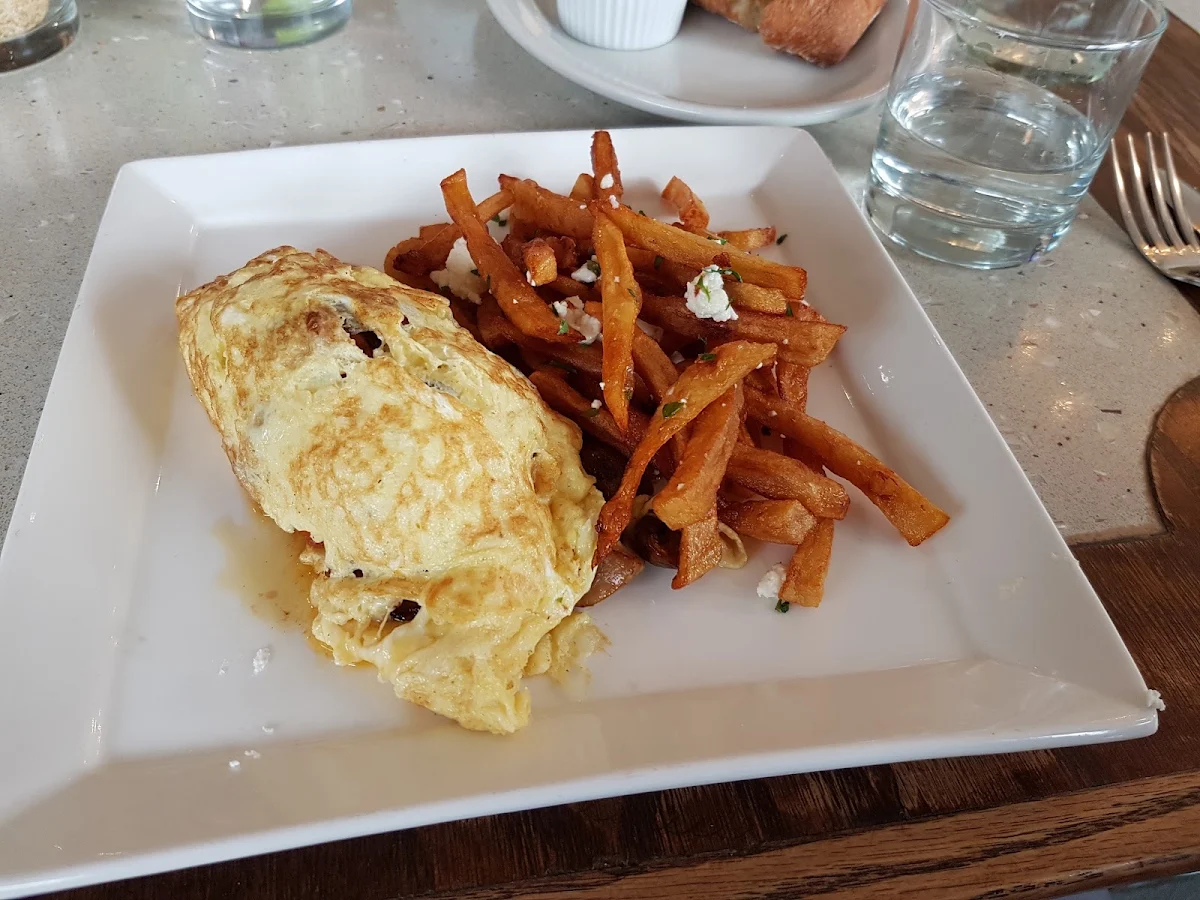 Mushroom Omelet and Home Fries