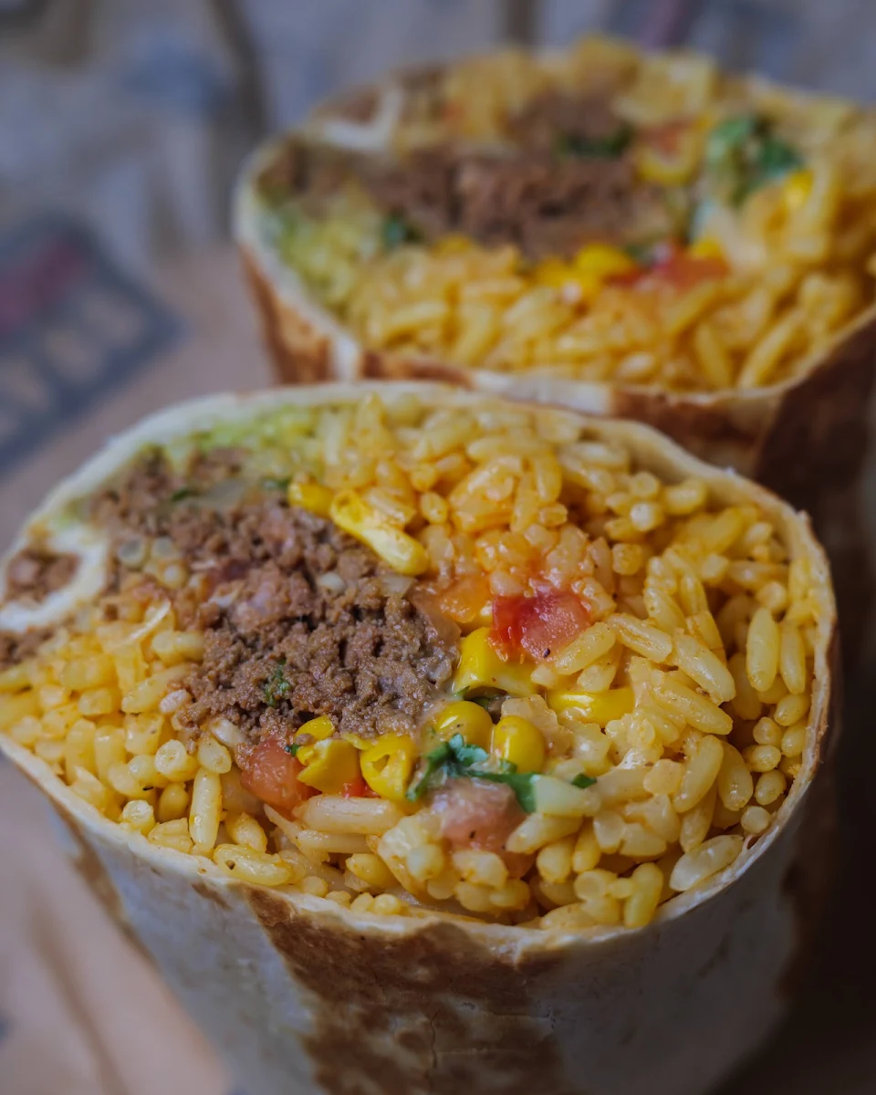 Huge Ground Beef Burrito