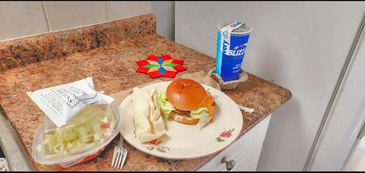 Flamethrower Cheese Burger