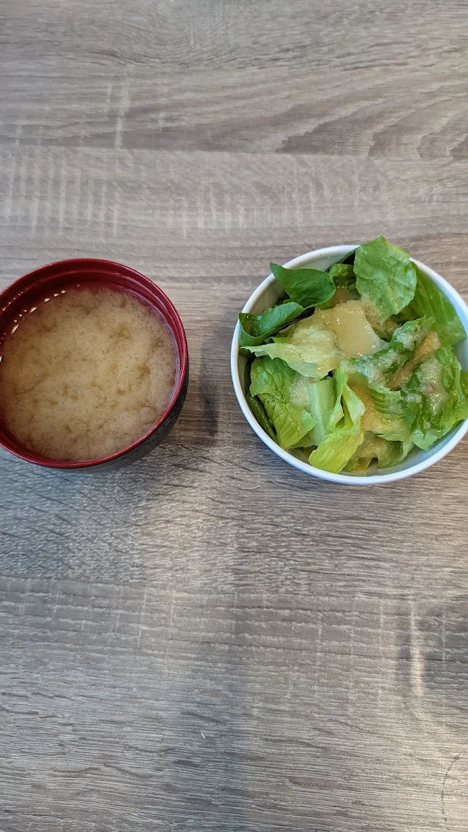 Side Salad and Miso Soup
