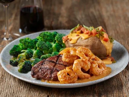 Sirloin w Creamy Cajun Shrimp