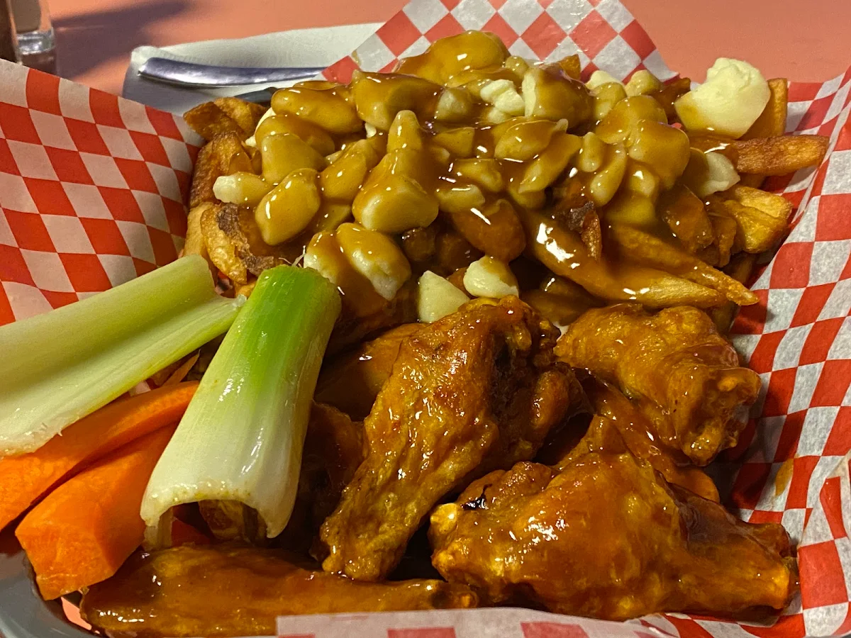 Chicken Wings and Poutine