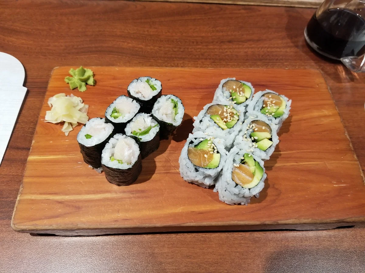 Wild Salmon and Avocado Roll with Negitoro Rolls Tuna Belly