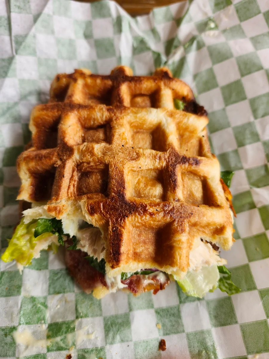 Chicken Bacon Ceaser Waffle