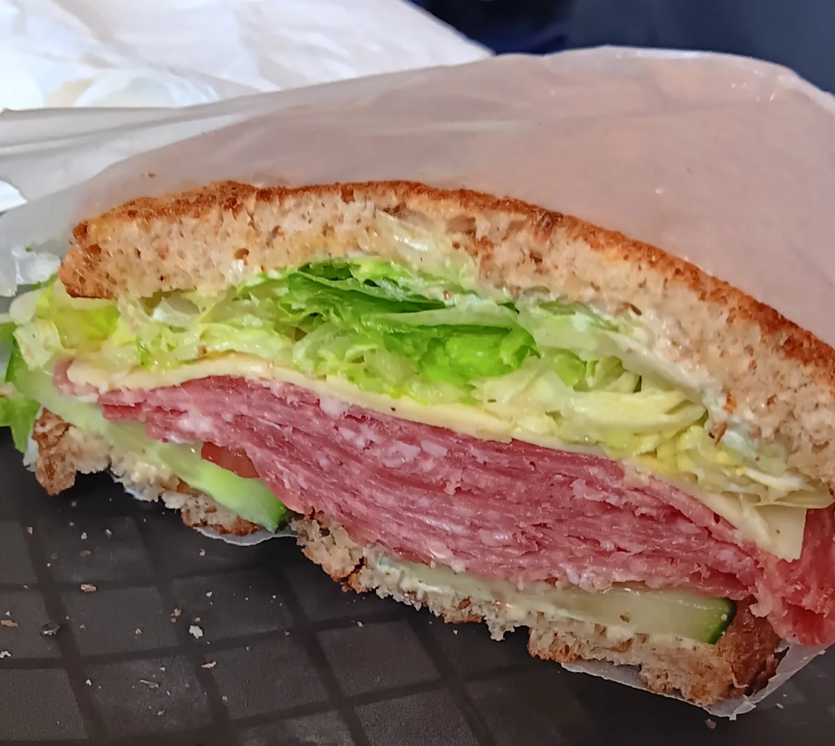 Salami and Cheese on Rye