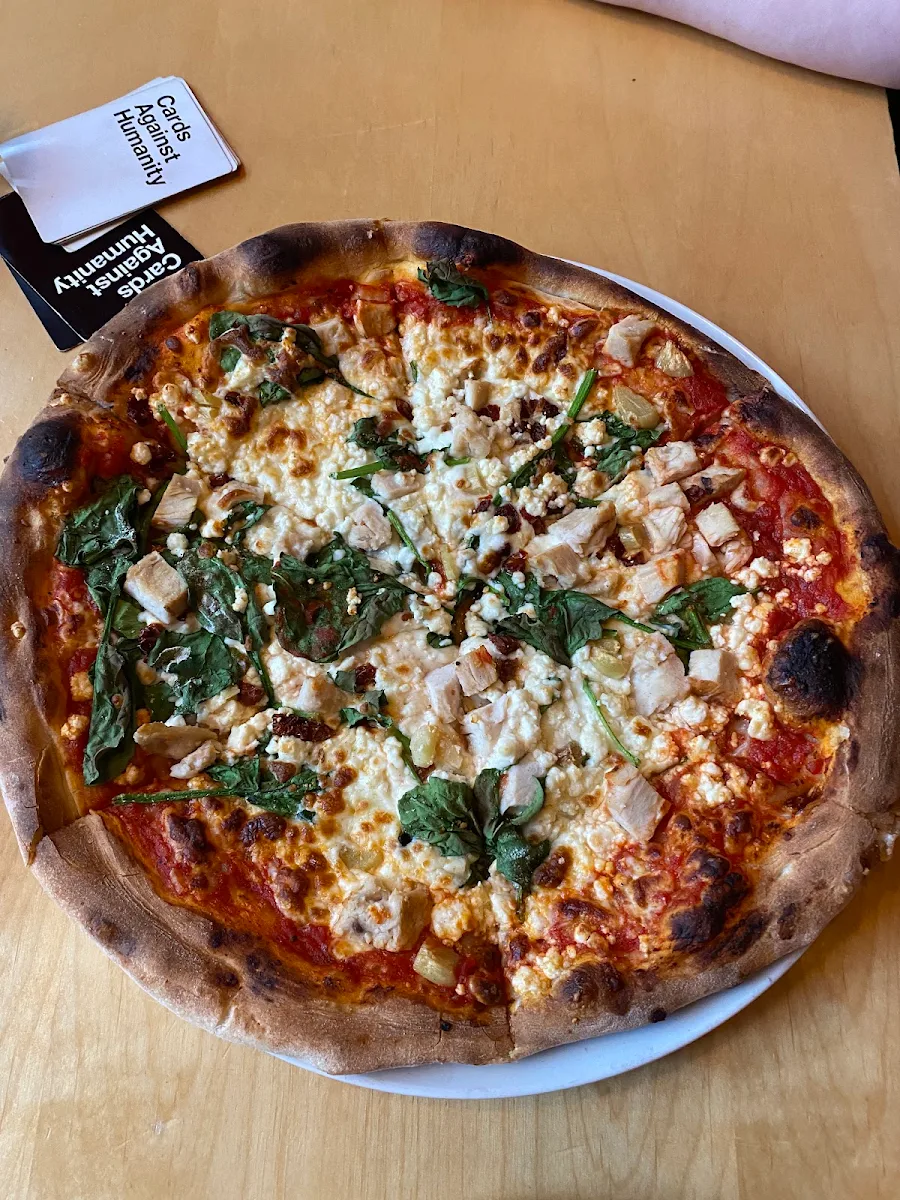12 Cheesy Spinach & Artichoke Pizza