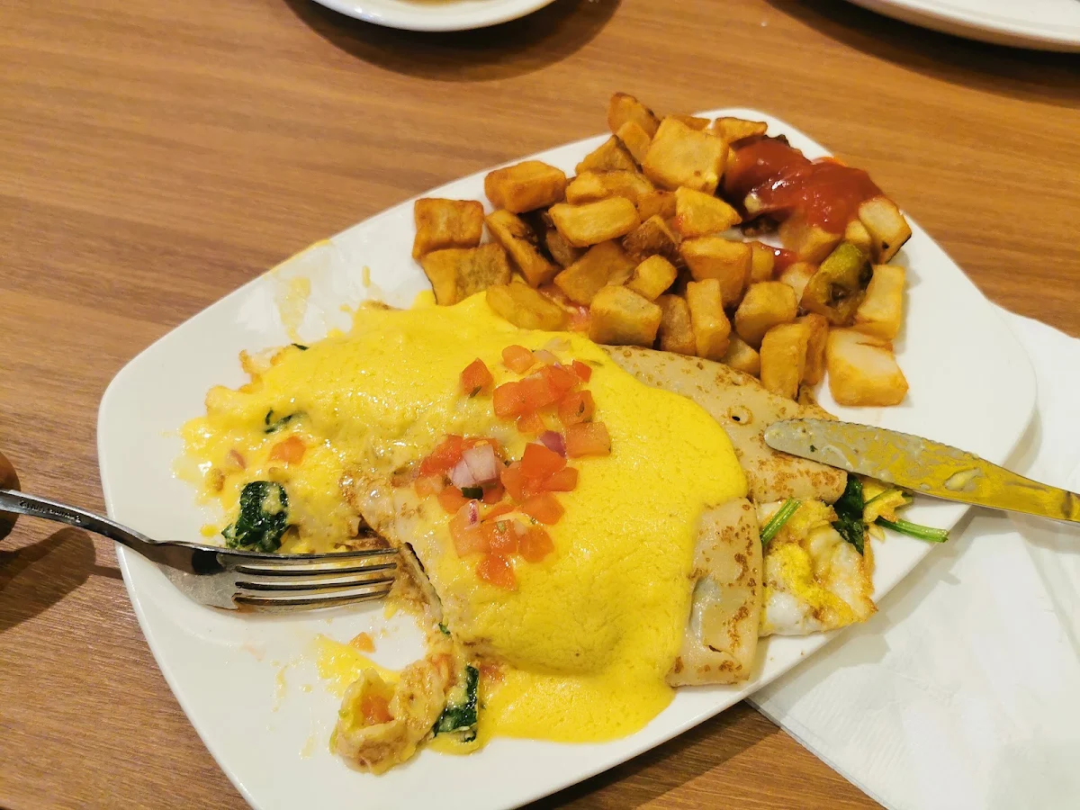 Spinach and Crepe