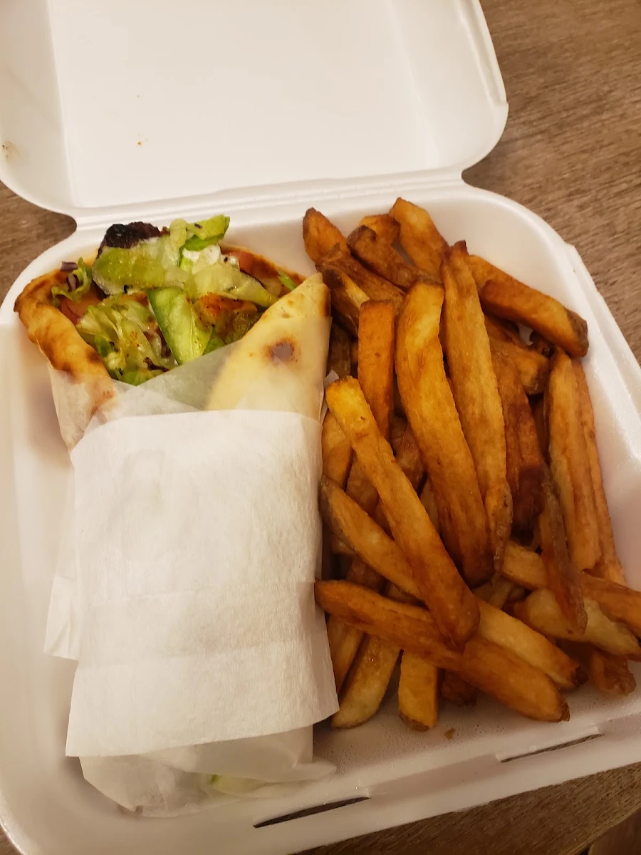 Chicken Souvlaki with Fresh Cut Fries