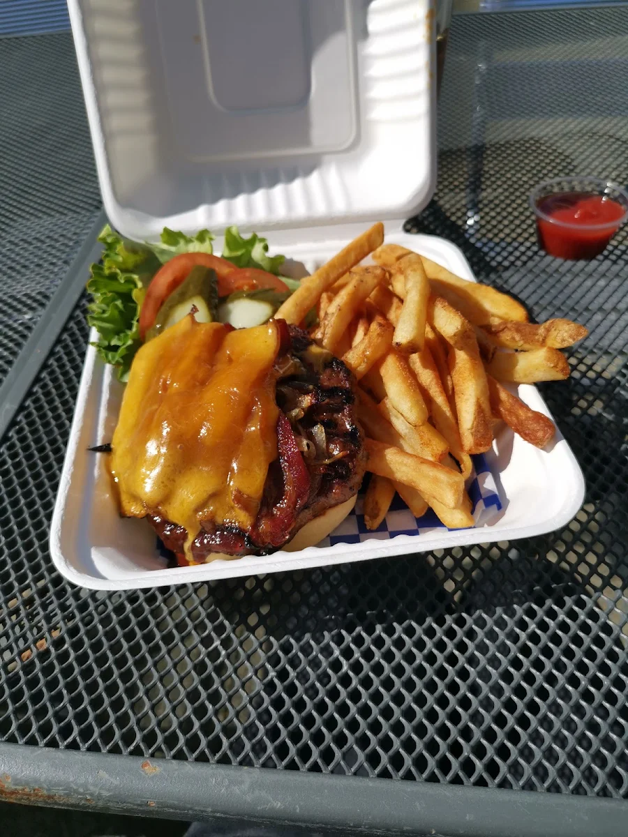 Vikes Beef Burger with Fries