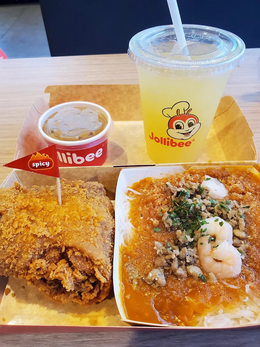 Spicy Fried Chicken and Palabok