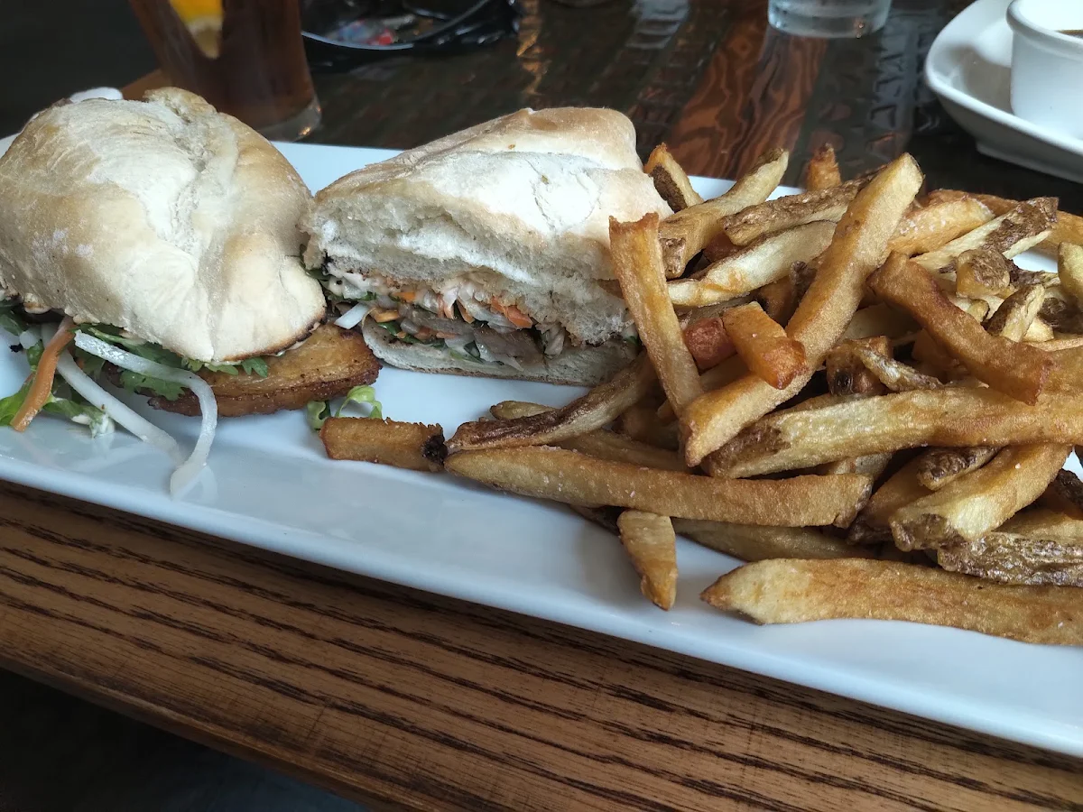 Pork Belly Bahn MI Sandwich and Fries