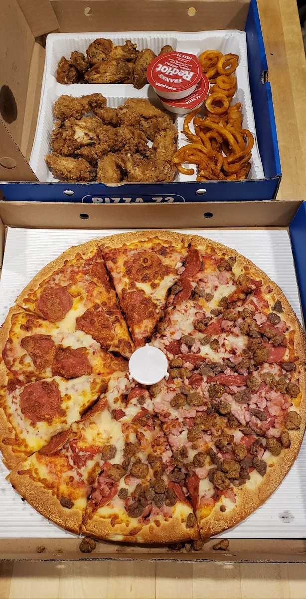 Meat Lovers and Pepperoni Pizza
