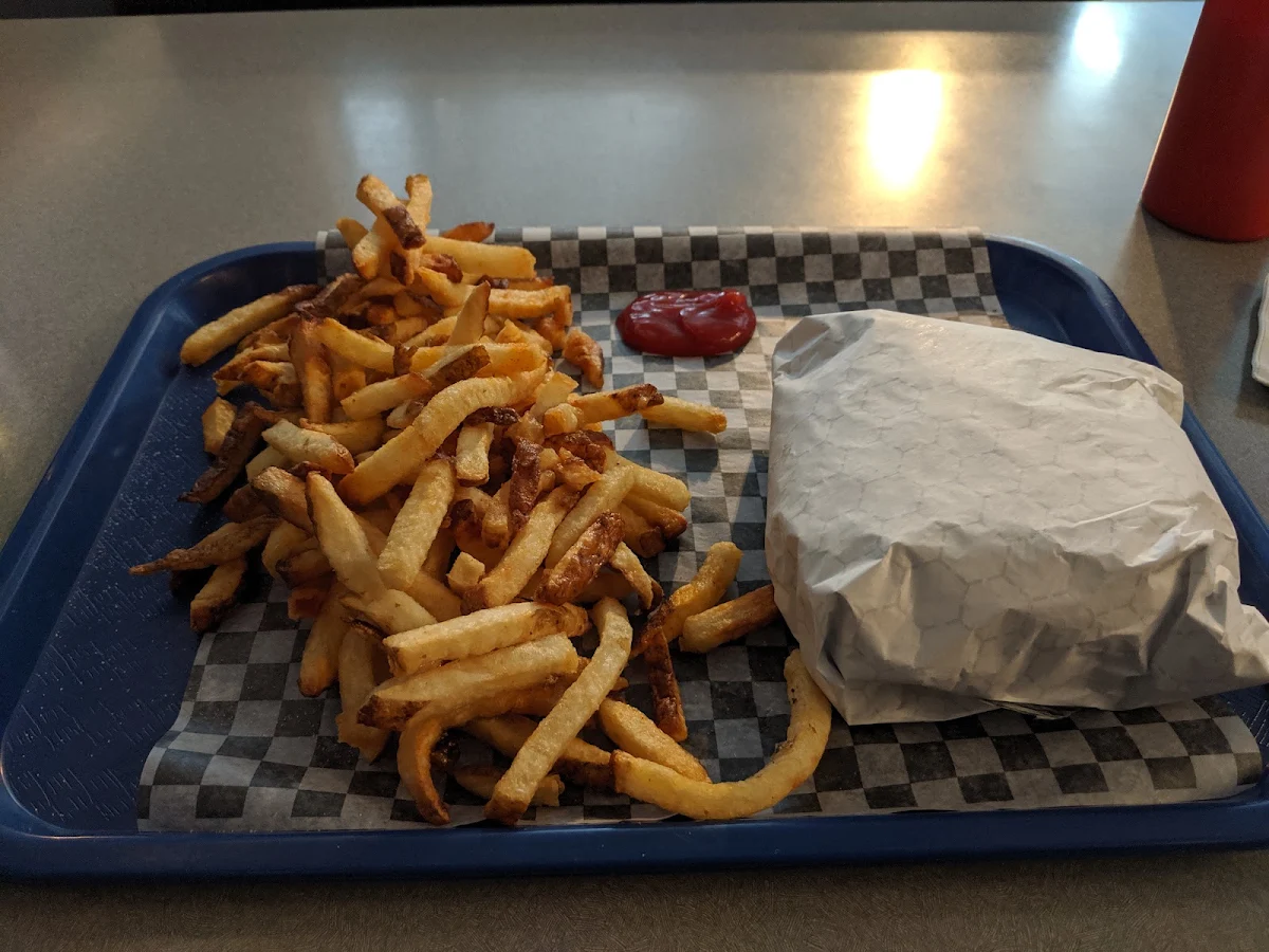 Double Cheese Burger and Fries