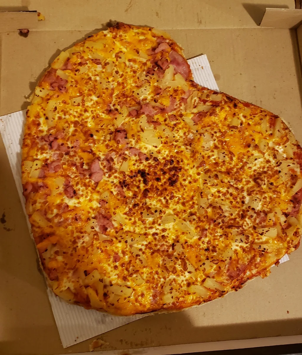 Heart Shaped Hawaiian Supreme Pizza