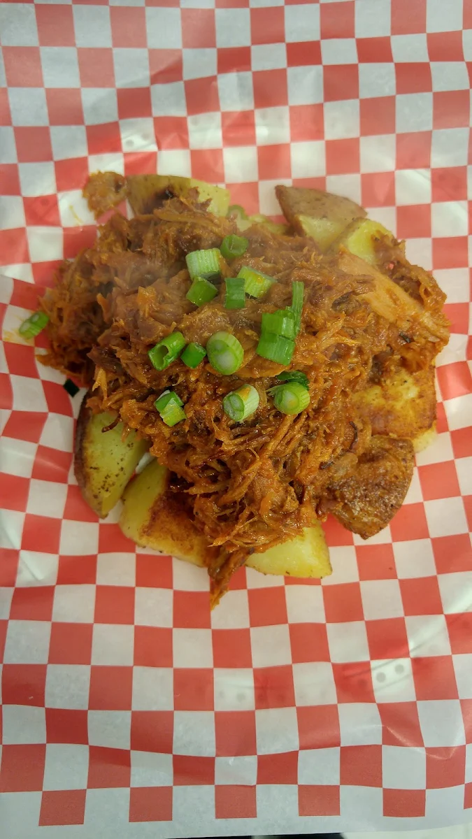 Pulled Pork on Smashed Potatoes