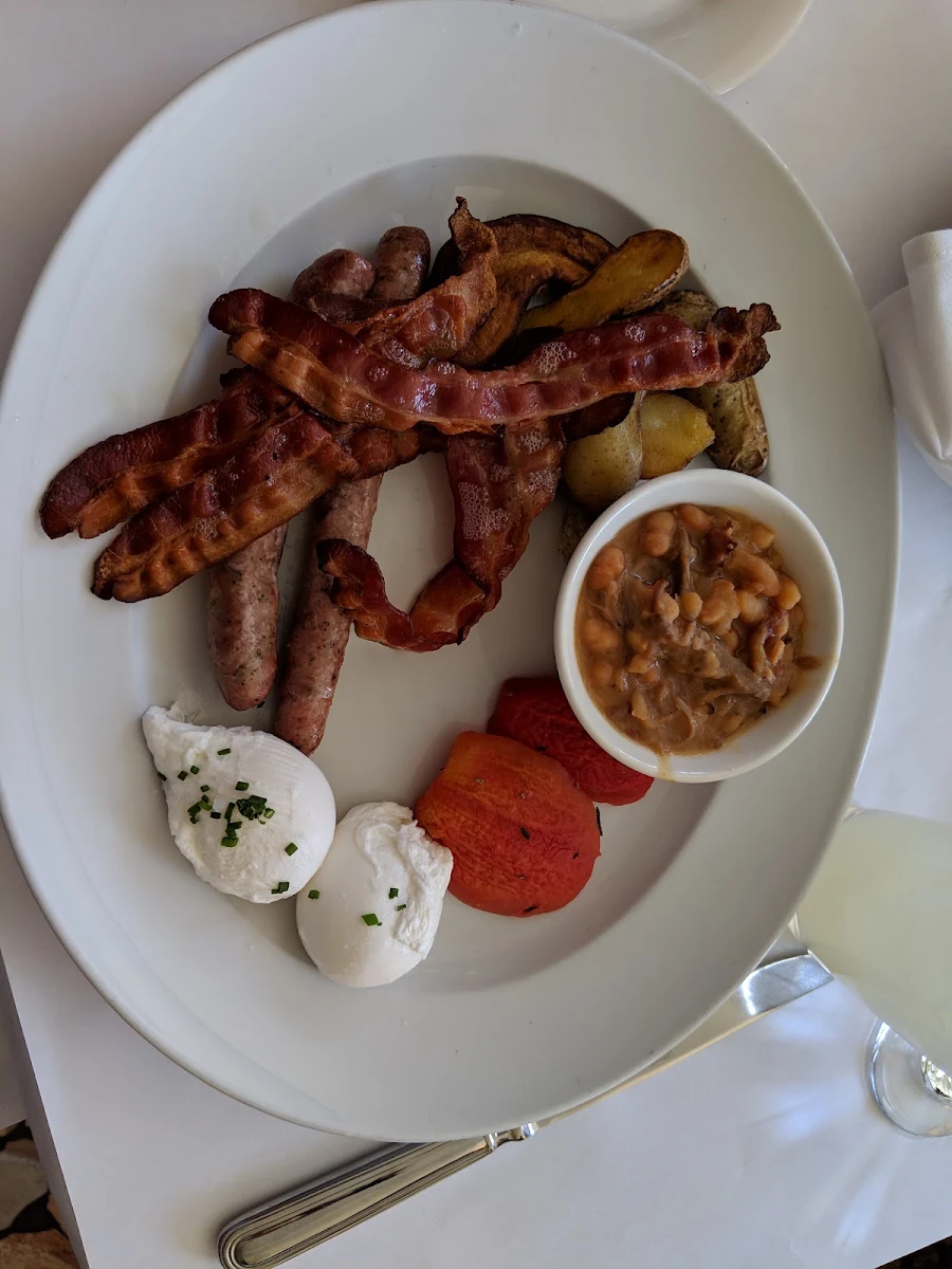 Poached Eggs Sausage Bacon