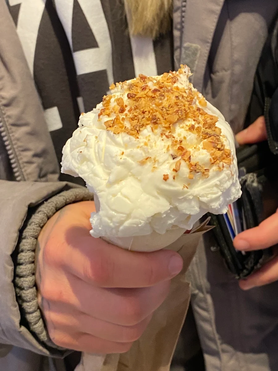 Vanilla Ice Cream with Roasted Almonds