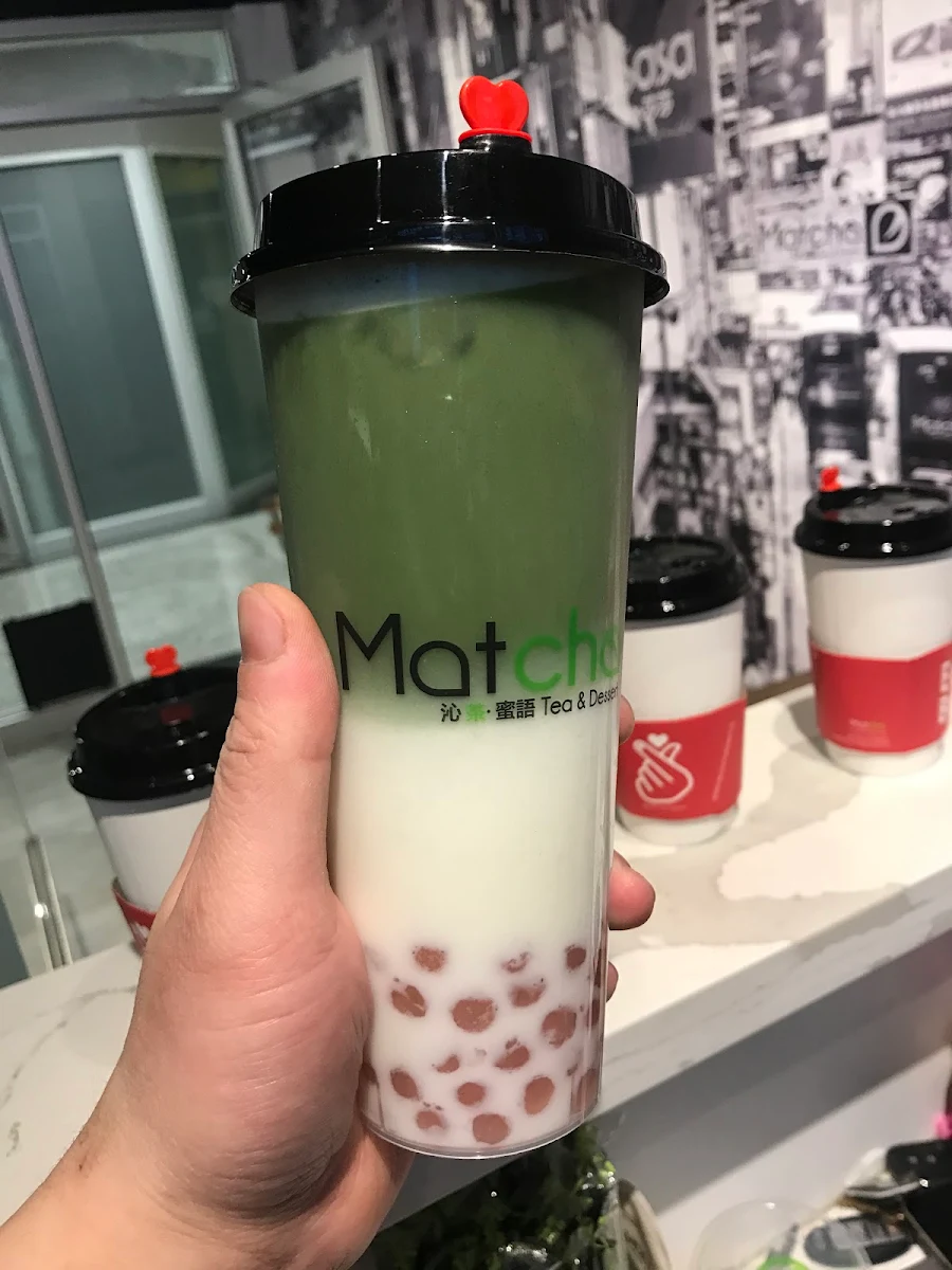 Jelly Boba Matcha Tea Latte