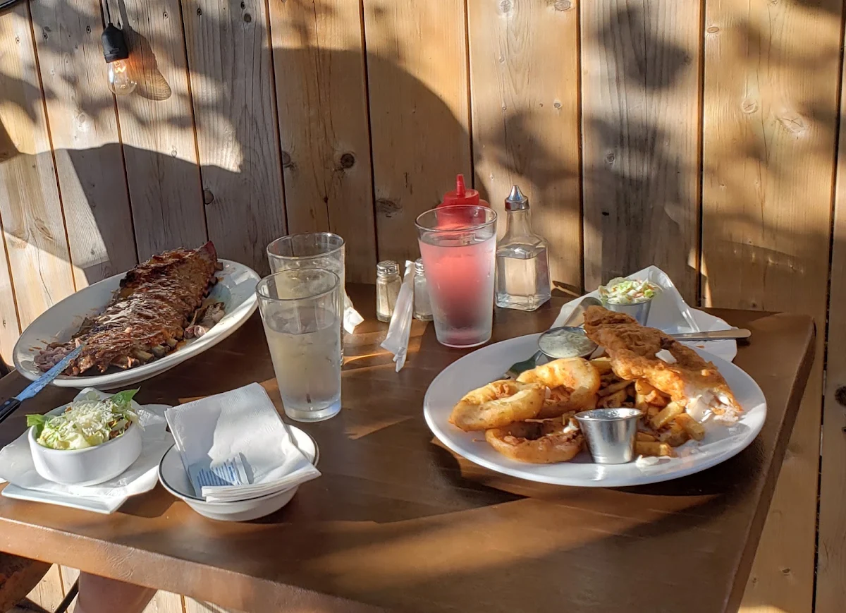Fish and Chips and Ribs with Onions Rings