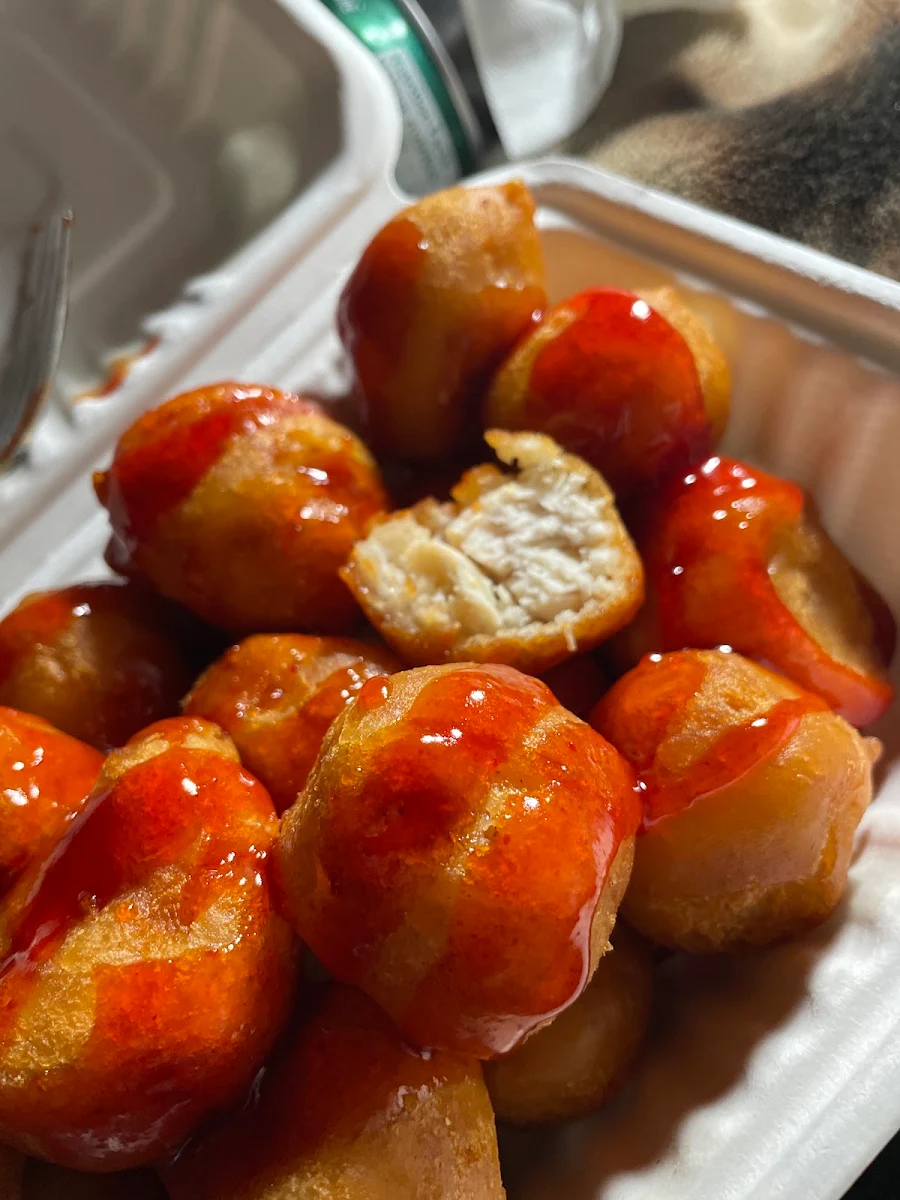 Chicken Balls Comes with Sweet Sour Sauce on the Side