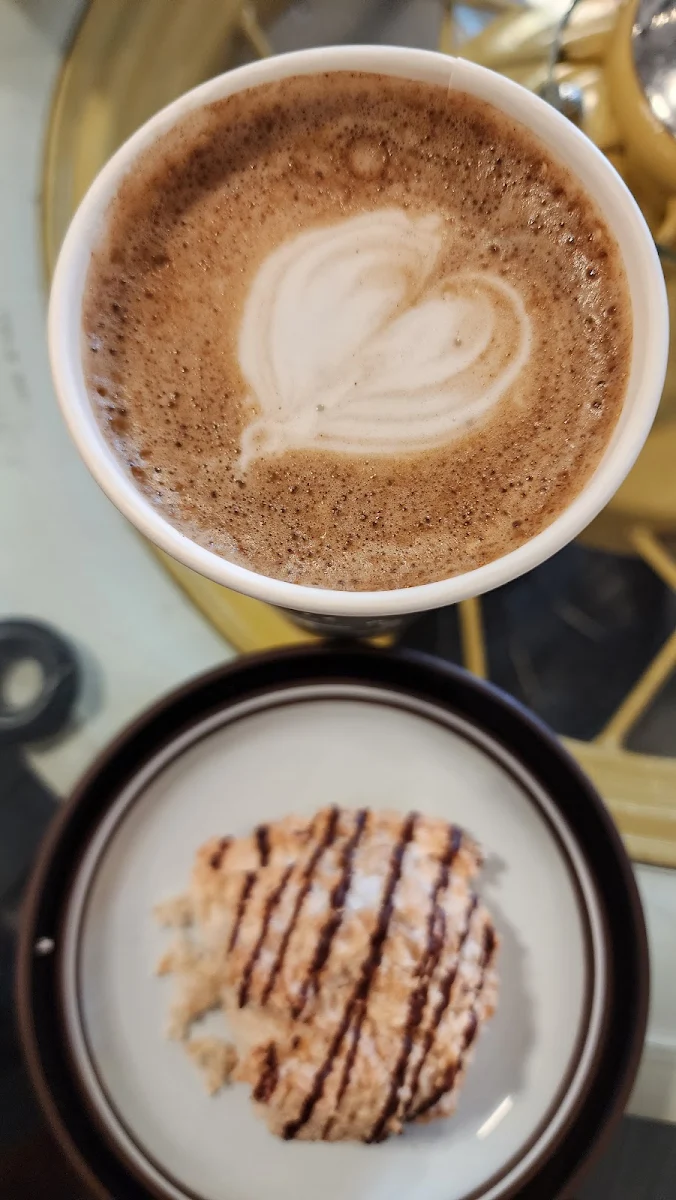 Chai Latte and Macaroon