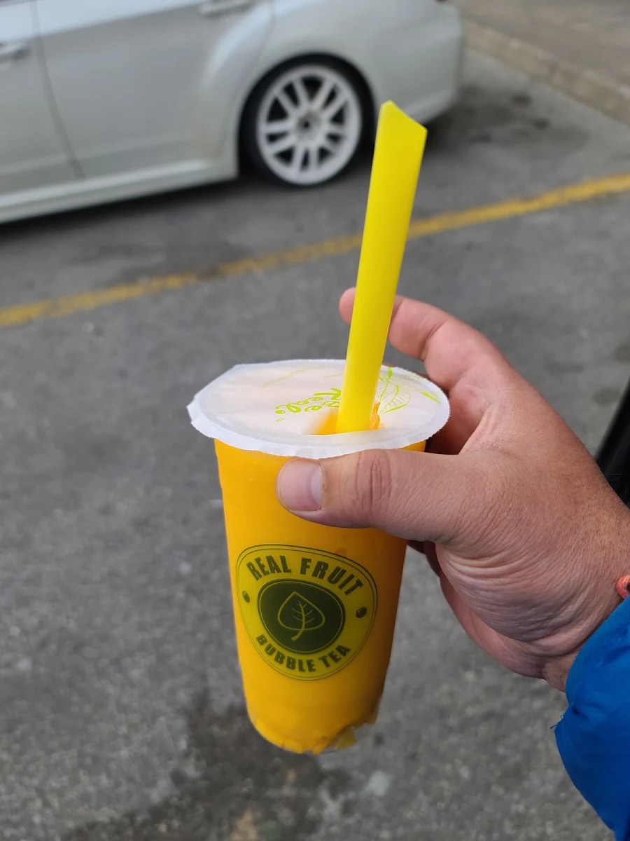 Mango Diamond Slush, Real Fruit Bubble Tea