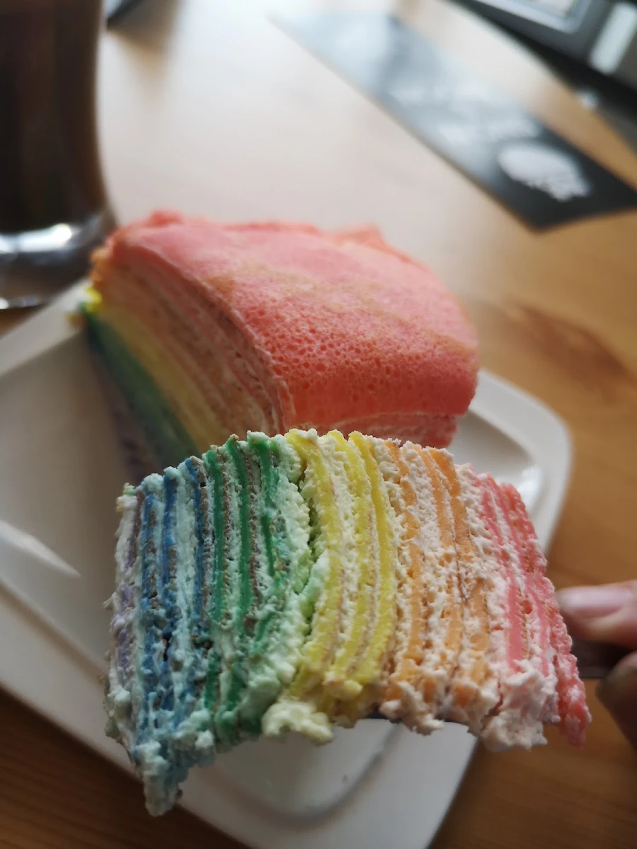 Rainbow Cake Slice