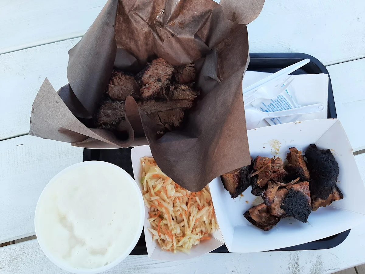 Brisket Burnt Ends Slaw and a Pint