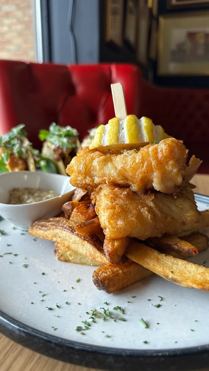 Battered Fried Fish with Hand Cut French Fries