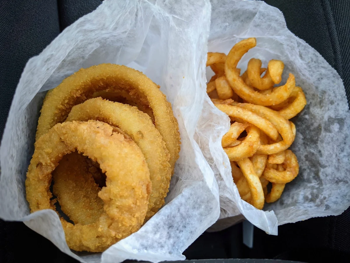 Onion Rings and Curly Fries