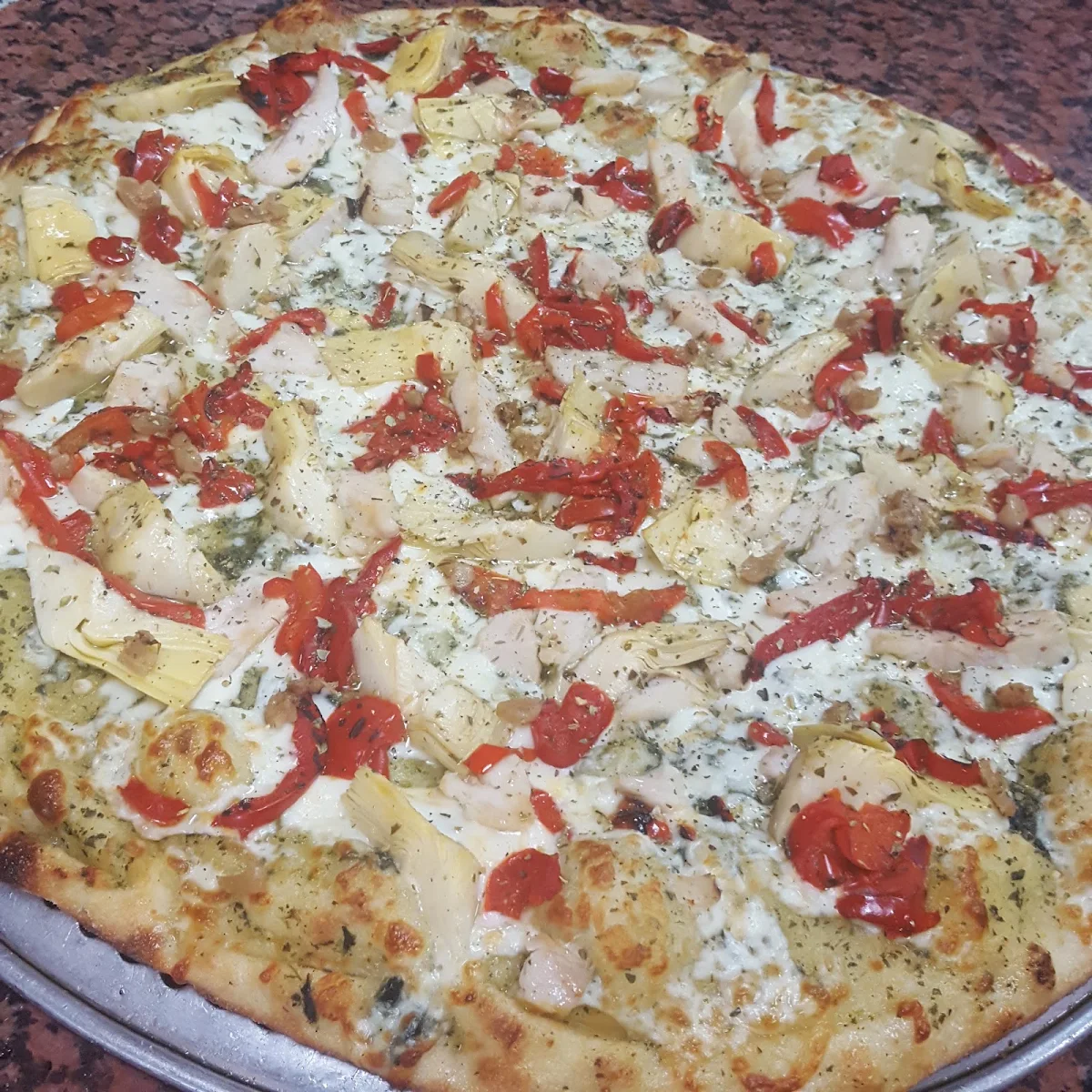Chicken Artichoke Pizza
