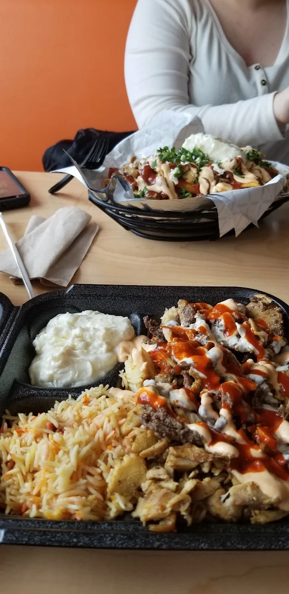 Shawarma on Rice Tray
