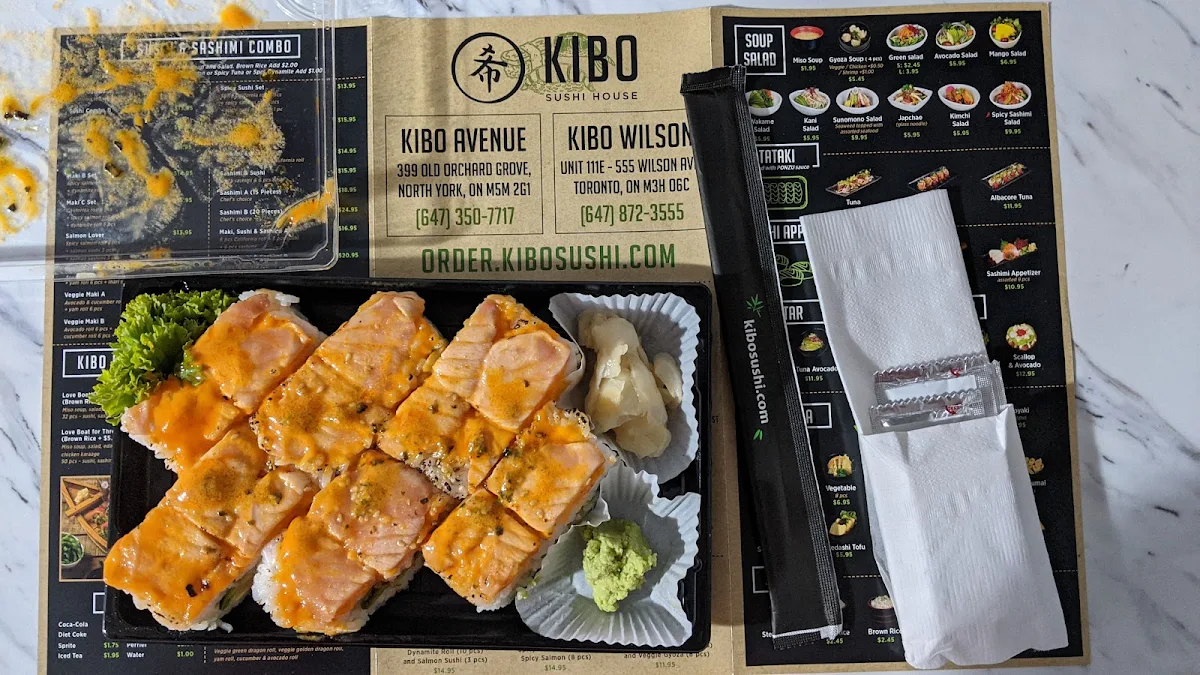 Pressed Sushi - Salmon with Spicy House Sauce