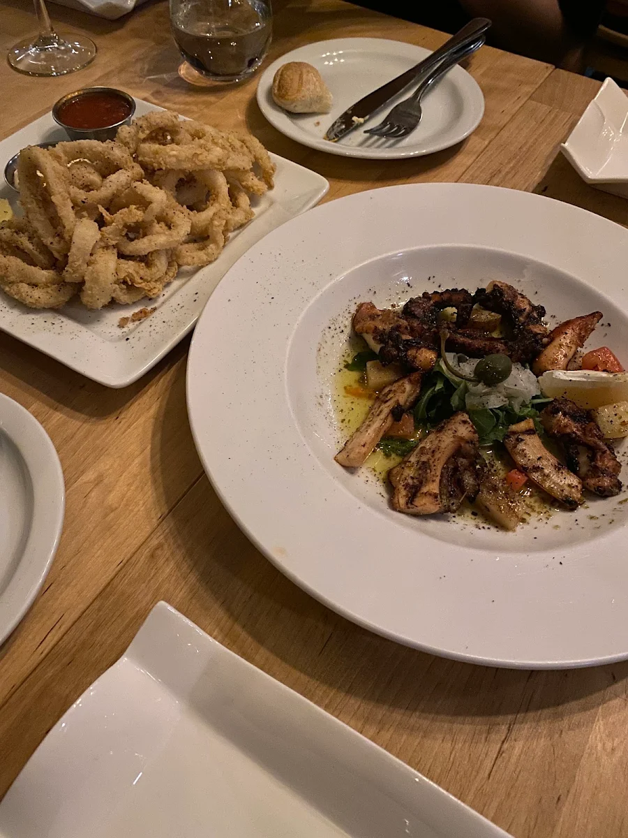 Grilled Octopus and Fried Calamari